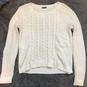 White knit sweater